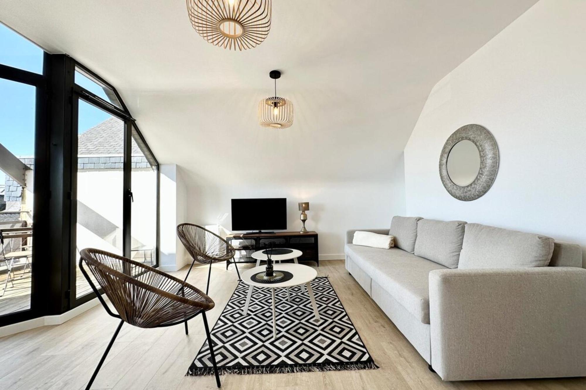 T2 Neuf Top Cocooning Terrasse - Face A La Mer Ploemeur Exterior photo